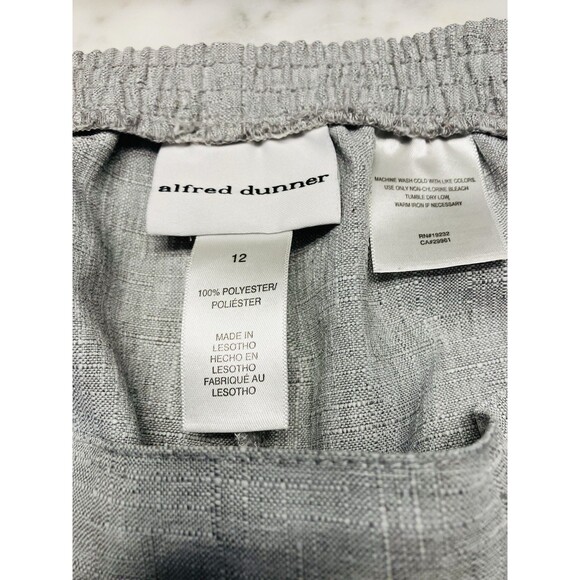 Alfred Dunner Dress Pants Womens Size 12 Gray Pockets Pull On Stretch Waist - Picture 4 of 6